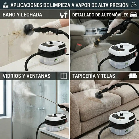 Limpiador a Vapor Multifuncional - Limpia la Grasa y Suciedad "Imposible" en Segundos